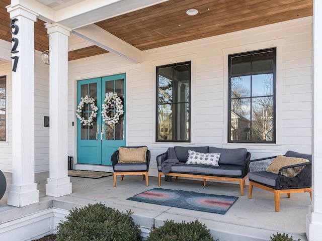 527 N Ellsworth St, Naperville, IL 60563 - porch featuring french doors