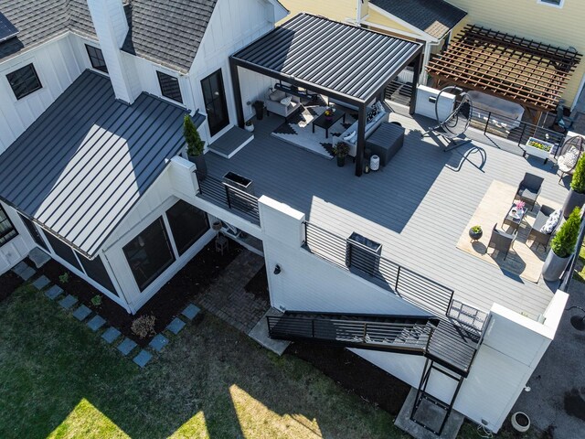 527 N Ellsworth St, Naperville, IL 60563 - aerial view of property and surrounding area