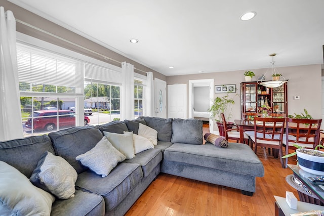 127 Saint Joseph Ave, Joliet, IL 60436 - living room featuring light wood-type flooring and recessed lighting