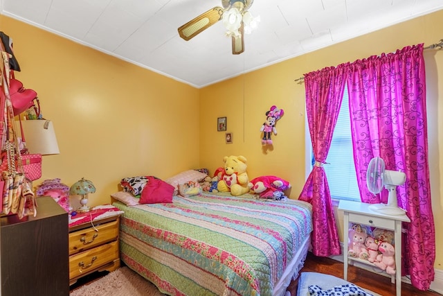 1826 N Keeler Ave, Chicago, IL 60639 - bedroom with a ceiling fan and wood finished floors