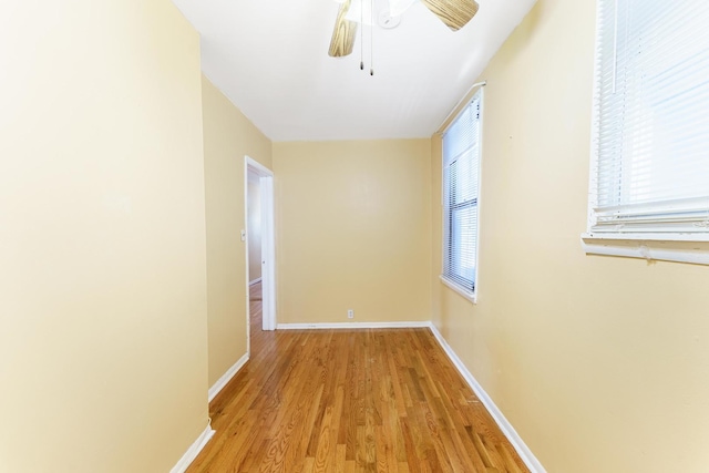 1826 N Keeler Ave, Chicago, IL 60639 - spare room with wood finished floors, baseboards, and a ceiling fan