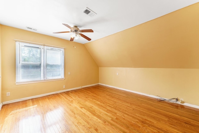 1826 N Keeler Ave, Chicago, IL 60639 - bonus room featuring a ceiling fan, light wood-style flooring, baseboards, and lofted ceiling