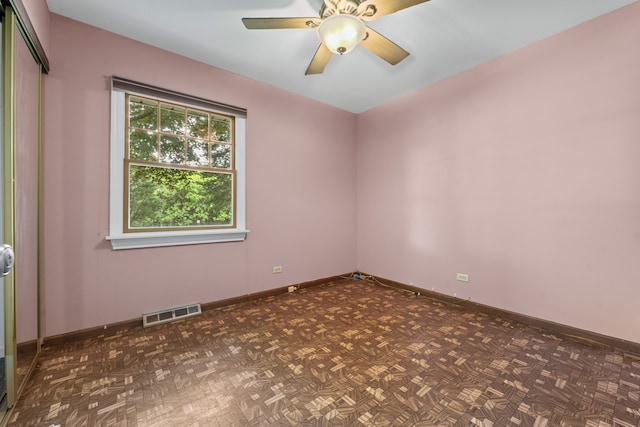 132 Pratt Blvd, Roselle, IL 60172 - empty room with a ceiling fan and baseboards