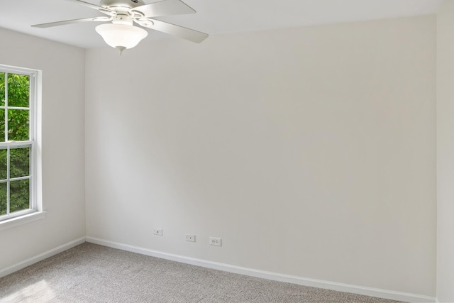 240 Regency Blvd, Sugar Grove, IL 60554 - spare room featuring light colored carpet, baseboards, and ceiling fan