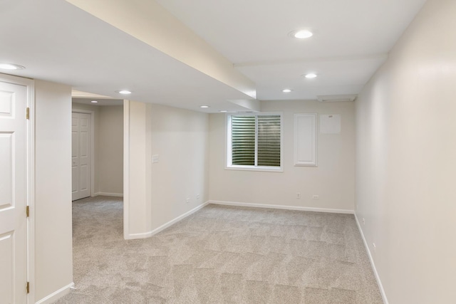 240 Regency Blvd, Sugar Grove, IL 60554 - finished basement featuring light colored carpet, recessed lighting, and baseboards