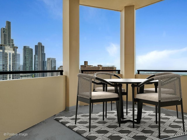 1464 S Michigan Ave Unit 2201, Chicago, IL 60605 - view of patio / terrace featuring a balcony and a skyline view