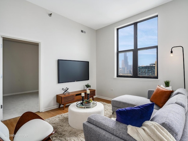 1464 S Michigan Ave Unit 2201, Chicago, IL 60605 - living area featuring wood finished floors and baseboards
