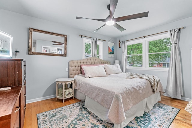925 S Chestnut Ave, Arlington Heights, IL 60005 - bedroom featuring light wood-type flooring, ceiling fan, and baseboards