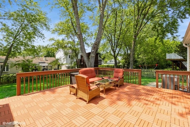 679 Aspen Dr, Buffalo Grove, IL 60089 - view of patio with a deck