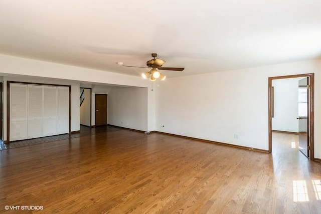 679 Aspen Dr, Buffalo Grove, IL 60089 - unfurnished room with a ceiling fan and wood finished floors