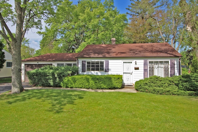 20 Johnathan Rd, Lake Zurich, IL 60047 - view of front of property featuring a front yard, a chimney, and a garage