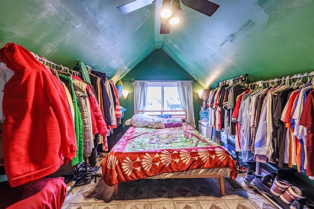 2807 S Spaulding Ave, Chicago, IL 60623 - spacious closet featuring a ceiling fan and lofted ceiling