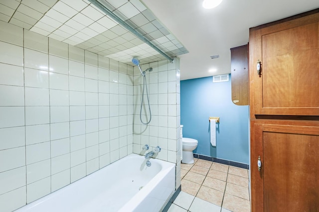 2807 S Spaulding Ave, Chicago, IL 60623 - bathroom featuring toilet, tile patterned floors, bathtub / shower combination, and baseboards