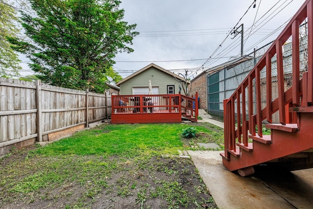 2807 S Spaulding Ave, Chicago, IL 60623 - view of yard with stairway and a deck