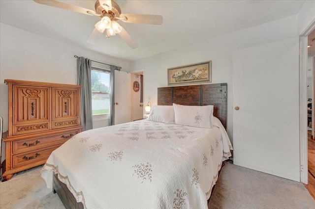 2511 Sangamon Dr, Champaign, IL 61821 - bedroom with light carpet and ceiling fan