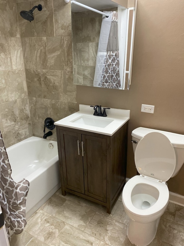 3012 171st St Unit D2, Hazel Crest, IL 60429 - full bath with shower / bath combo, vanity, toilet, and baseboards