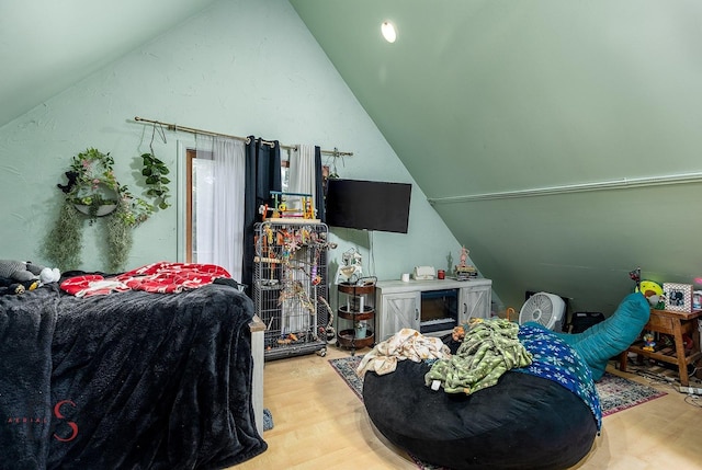 2598 N 2739th Rd, Marseilles, IL 61341 - bedroom featuring lofted ceiling and light wood-style floors