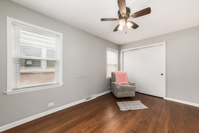 6136 N Nagle Ave, Chicago, IL 60646 - unfurnished room featuring baseboards, wood finished floors, and a ceiling fan
