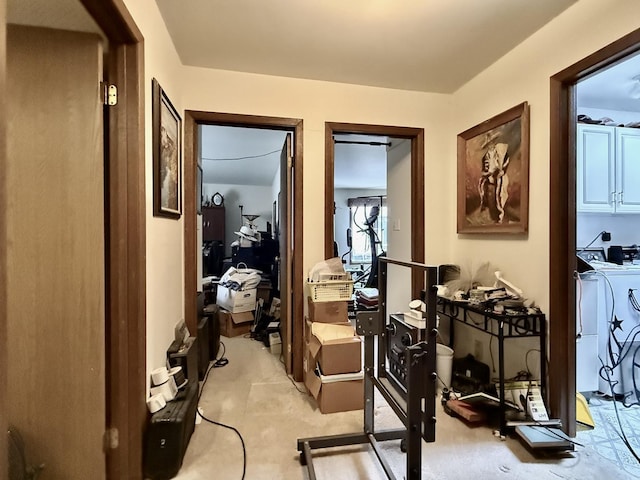 1545 Winnetka Rd Unit 1545, Glenview, IL 60025 - corridor featuring independent washer and dryer