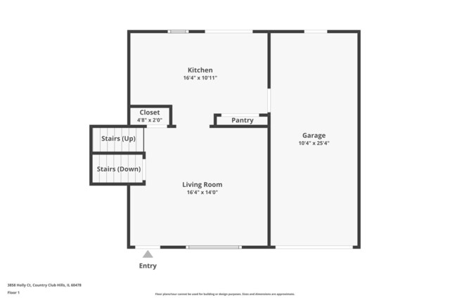 3858 Holly Ct, Country Club Hills, IL 60478 - property floor plan
