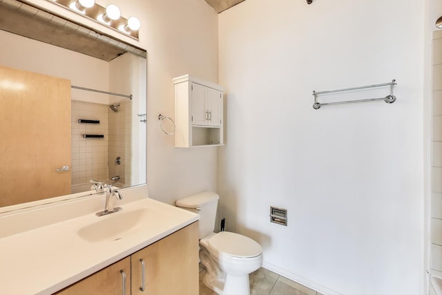 700 W Van Buren St Unit 1301, Chicago, IL 60607 - bathroom with vanity, toilet, and tile patterned flooring