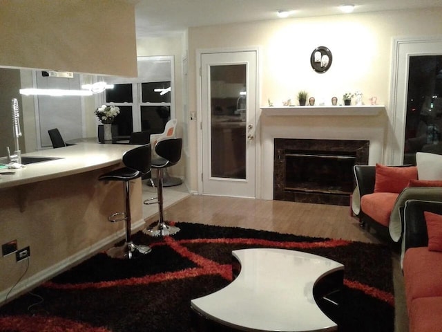 121 Chatsworth Cir, Schaumburg, IL 60194 - living area featuring a fireplace