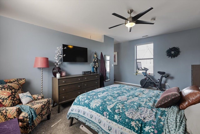 3713 Grand Blvd Unit 10, Brookfield, IL 60513 - carpeted bedroom with ceiling fan