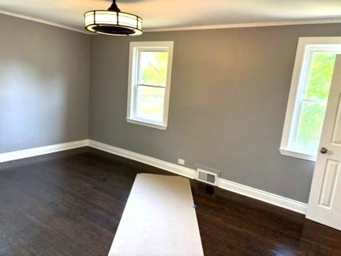 1900 W 83rd St Unit 0, Chicago, IL 60620 - spare room with healthy amount of natural light, dark wood finished floors, and crown molding