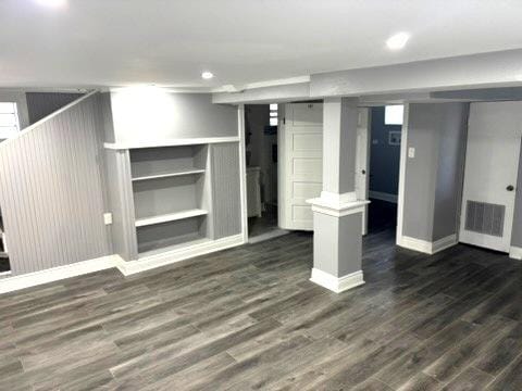 1900 W 83rd St Unit 0, Chicago, IL 60620 - below grade area featuring dark wood finished floors and recessed lighting