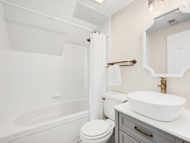 1360 Turvey Rd, Downers Grove, IL 60515 - bathroom featuring vanity and shower / bath combination with curtain