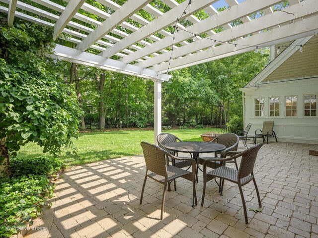 1360 Turvey Rd, Downers Grove, IL 60515 - view of patio with a pergola and outdoor dining space
