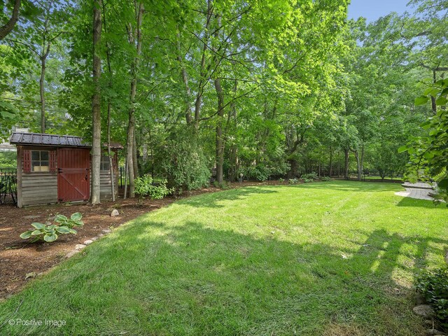 1360 Turvey Rd, Downers Grove, IL 60515 - view of green lawn with a storage unit