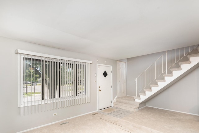 2265 Windsor Ln, Country Club Hills, IL 60478 - carpeted foyer entrance with stairs and baseboards