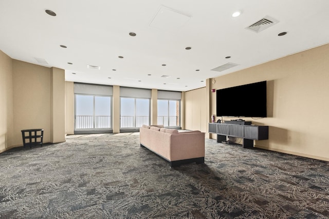 4170 N Marine Dr Unit 6L, Chicago, IL 60613 - carpeted living room featuring healthy amount of natural light and recessed lighting