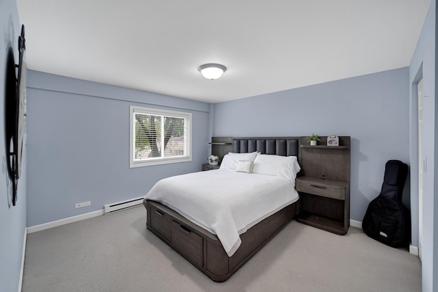 7830 W N Ave Unit 306, Elmwood Park, IL 60707 - carpeted bedroom with a baseboard heating unit and baseboards
