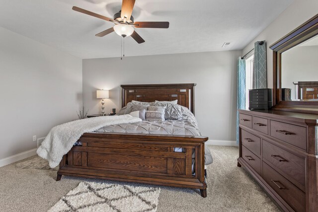 1607 Peppermill Ln, Champaign, IL 61822 - bedroom featuring light colored carpet and ceiling fan