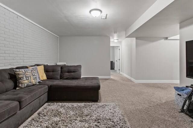 1607 Peppermill Ln, Champaign, IL 61822 - living area featuring carpet and brick wall
