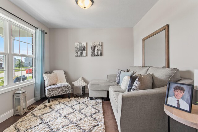 1607 Peppermill Ln, Champaign, IL 61822 - living room with dark wood finished floors