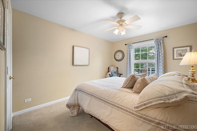 211 Trentt Dr Unit 211, Batavia, IL 60510 - carpeted bedroom with baseboards and ceiling fan