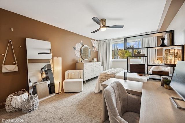 5854 N Kenmore Ave Unit 4F, Chicago, IL 60660 - carpeted bedroom featuring a ceiling fan