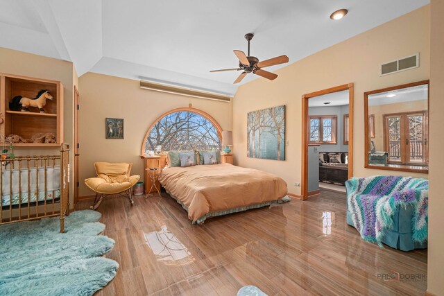 20719 Highview Rd, Marengo, IL 60152 - bedroom featuring baseboards, wood finished floors, ceiling fan, and recessed lighting