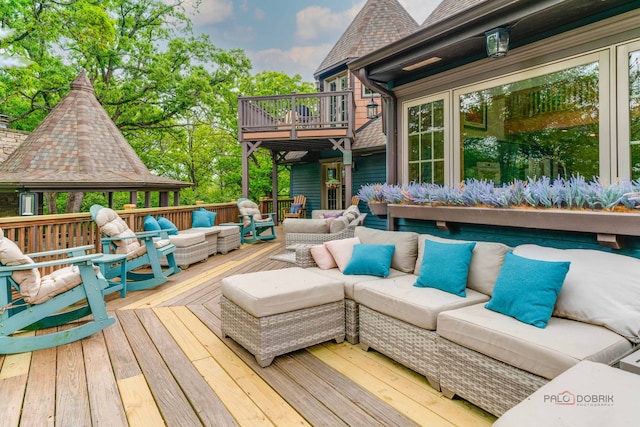 20719 Highview Rd, Marengo, IL 60152 - deck featuring outdoor lounge area
