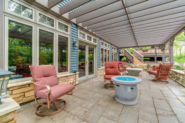 20719 Highview Rd, Marengo, IL 60152 - view of patio featuring stairs