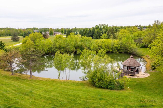 20719 Highview Rd, Marengo, IL 60152 - water view featuring a gazebo