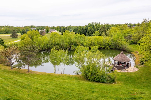 20719 Highview Rd, Marengo, IL 60152 - water view featuring a gazebo