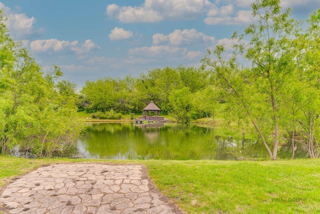 20719 Highview Rd, Marengo, IL 60152 - view of property's community with a gazebo and a water view