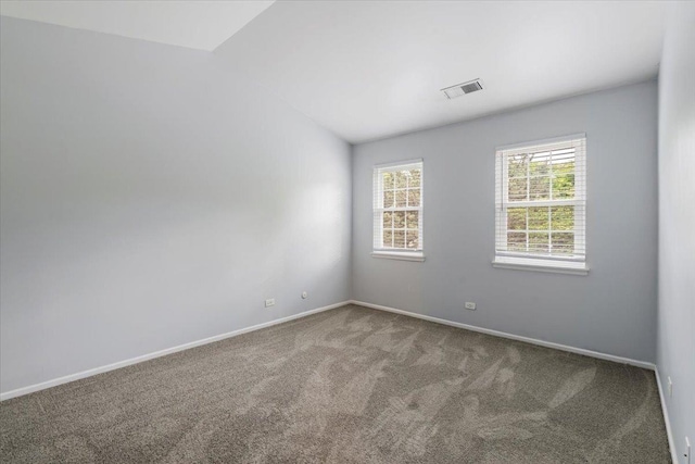 1300 Woodside Ct Unit B2, Schaumburg, IL 60193 - spare room with carpet floors, baseboards, and vaulted ceiling