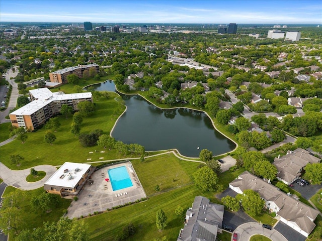 1300 Woodside Ct Unit B2, Schaumburg, IL 60193 - aerial view of property's location featuring a large body of water and a pool
