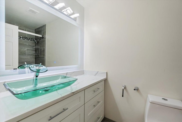 1300 Woodside Ct Unit B2, Schaumburg, IL 60193 - full bath featuring vanity, toilet, and tiled shower