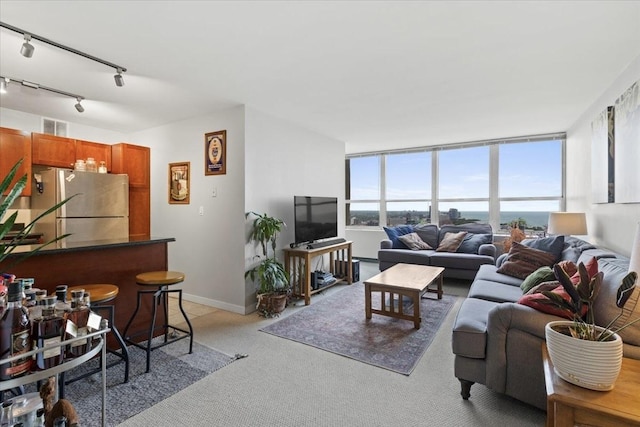 655 W Irving Park Rd Unit 4212, Chicago, IL 60613 - living room with light colored carpet and track lighting